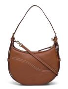 Silea Brandy/Contrast Stitch Grained Calf Bags Small Shoulder Bags-cro...