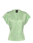 Beliniara Tops Blouses Short-sleeved Green BOSS