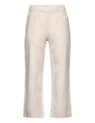 Trousers Linen Blend Bottoms Trousers Cream Lindex