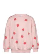 Sweater Aop Strawberries Tops Sweat-shirts & Hoodies Sweat-shirts Pink...