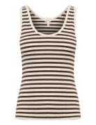 Roselynpw To Tops T-shirts & Tops Sleeveless Brown Part Two