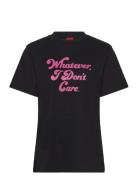 Vintage Tee_15 Tops T-shirts & Tops Short-sleeved Black HUGO