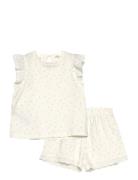 Floral Cotton Pyjamas Pyjamasetti Pyjama White Mango
