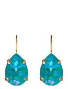 Mini Drop Clasp Earrings Gold Korvakoru Korut Blue Caroline Svedbom