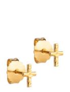 Protective Cross Studs Accessories Jewellery Earrings Studs Gold Ename...