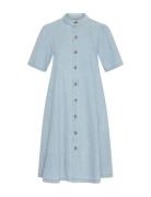 Mschjolene Elena 2/4 Shirt Dress Lyhyt Mekko Blue MSCH Copenhagen