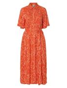 Yaslefira 2/4 Long Shirt Dress S. Polvipituinen Mekko Red YAS