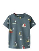 Nbmvroels Ss Top Box Tops T-shirts Short-sleeved Blue Name It