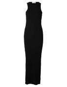Slfanna Sl Ankle Tank Dress Maksimekko Juhlamekko Black Selected Femme