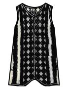 Objwasila Knit Re S/L Dress 138 Lyhyt Mekko Black Object