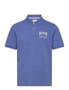Graphic Ss Polo Tops Polos Short-sleeved Blue GANT
