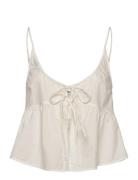 Cotton Poplin Tie-Front Pyjama Top Pyjama White Monki