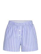 Relaxed Cotton Boxer Shorts Bottoms Shorts Casual Shorts Blue Monki