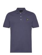 Plain Polo Shirt Tops Polos Short-sleeved Navy Lyle & Scott