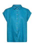 Shirt Tops Shirts Short-sleeved Blue United Colors Of Benetton
