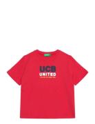 T-Shirt Tops T-shirts Short-sleeved Red United Colors Of Benetton