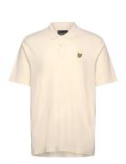 Ribbed Polo Shirt Tops Polos Short-sleeved Cream Lyle & Scott