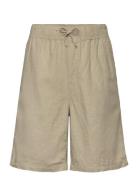 Shorts Linen Blend Bottoms Shorts Khaki Green Lindex