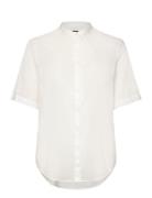C_Befelina_1 Tops Blouses Short-sleeved White BOSS