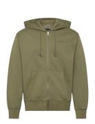 Authentic Full Zip Moss Olive Tops Sweat-shirts & Hoodies Hoodies Khak...