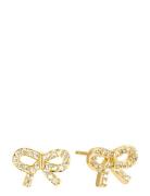 Crystal Bow Earring Accessories Jewellery Earrings Studs Gold By Jolim...