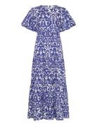 Yasgreena Ss Ankle Dress S. Maksimekko Juhlamekko Blue YAS