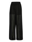 Gztrudi Mw Pants Bottoms Trousers Wide Leg Black Gestuz