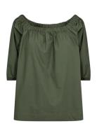 Sc-Rachelle Tops Blouses Long-sleeved Green Soyaconcept