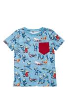 Nya Hyss T-Shirt Tops T-shirts Short-sleeved Blue Martinex