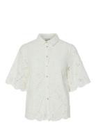 Yassagga 2/4 Shirt Tops Shirts Short-sleeved White YAS