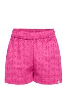 Kmgmargot Life Embroidery Shorts Wvn Bottoms Shorts Pink Kids Only