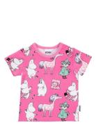 Tjejgäng T-Shirt Tops T-shirts Short-sleeved Pink MUMIN