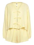 Pyjama Set Cotton Gauze Pyjama Yellow Lindex