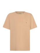 Cotton Jersey Pocket Tee Tops T-shirts Short-sleeved Beige Ralph Laure...