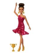 Ballroom Dancer Fashion Doll With Brown Styled Hair, Dancing Trophy Ac...