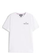 Hilfiger Stack Tee Tops T-shirts Short-sleeved White Tommy Hilfiger