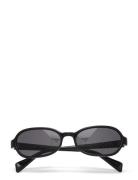 Thin Oval Frame Sunglasses Aurinkolasit Black Weekday