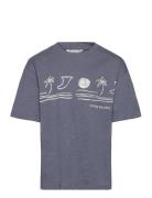 T-Shirt .-- Balance Tops T-shirts Short-sleeved Blue Mango