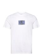 Ss 30S Eu Sp Ck Box Tape Graphic Tops T-shirts Short-sleeved White Cal...
