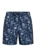 Botanical Garden Print Swimshort Uimashortsit Blue Lyle & Scott