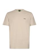 Tee Sport T-shirts Short-sleeved Beige BOSS