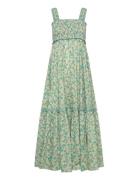 Cotton Party Strap Dress Polvipituinen Mekko Green By Ti Mo