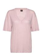 C_Ela_1 Tops T-shirts & Tops Short-sleeved Pink BOSS