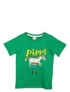 Pippi T-Shirt 2 Tops T-shirts Short-sleeved Green Martinex