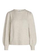 Elegant Pullover Tops Knitwear Jumpers Beige Sirup Copenhagen