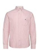 Reg Classic Oxford Stripe Shirt Tops Shirts Casual Pink GANT