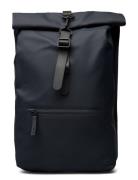 Rolltop Rucksack W3 Reppu Laukku Navy Rains