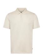 C-Parlay 212 Tops Polos Short-sleeved Cream BOSS