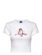 Dalia_B_2 Tops T-shirts & Tops Short-sleeved White HUGO BLUE