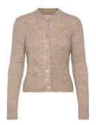 Audrey New Knit Cardigan Tops Knitwear Cardigans Beige A-View